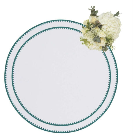 Casa by Josephine Jenno Classic Green Round Placemats - Set of 4
