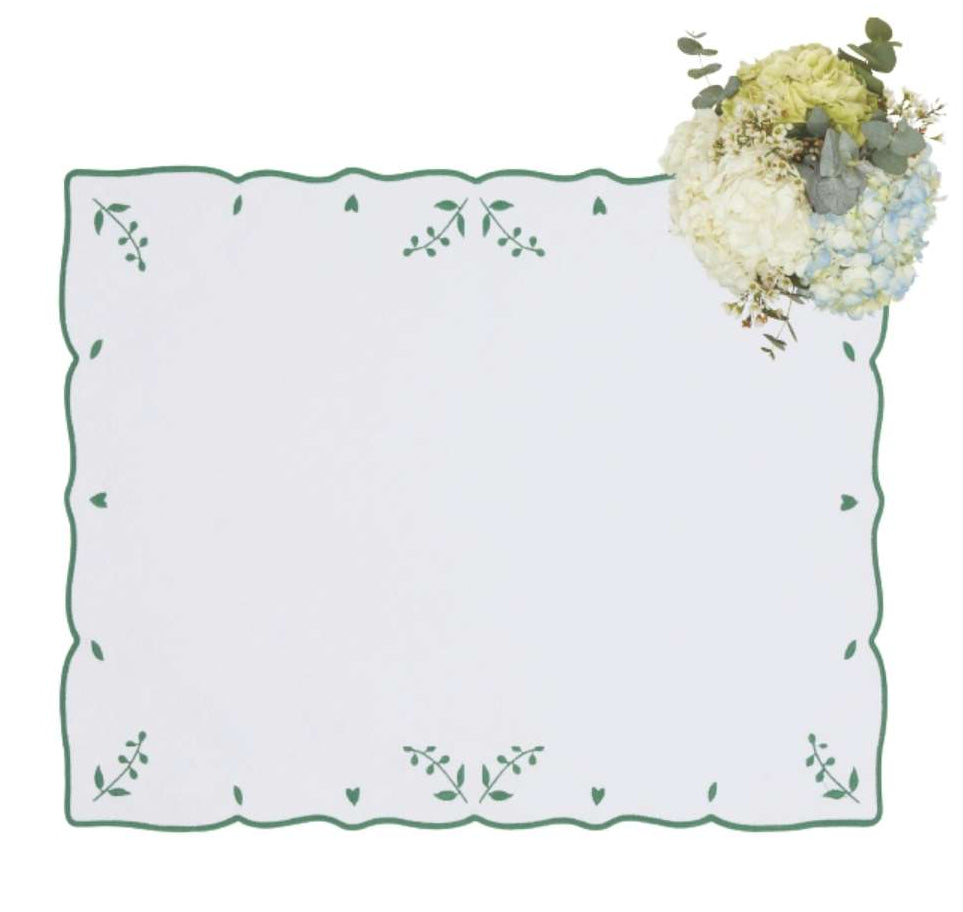Casa by Josephine Jenno Green Blossom Rectangular Placemats - Set of 4