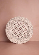 Casa by Josephine Jenno Harbour Island Round Rattan Charger Placemat White - Set of 4