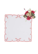 Casa by Josephine Jenno Red Garden Motif Placemats - Set of 4