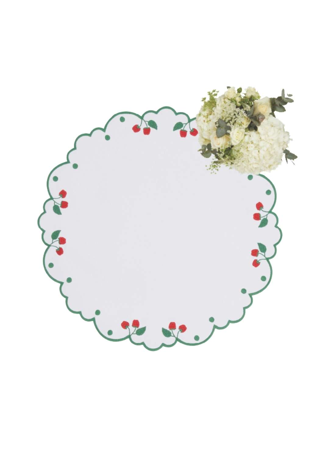 Casa by Josephine Jenno Ripe Cherry Round Placemats - Set of 4