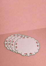 Casa by Josephine Jenno Ripe Cherry Round Placemats - Set of 4