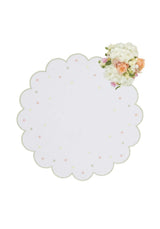 Casa by Josephine Jenno Scalloped Garden Round Placemats - Set of 4