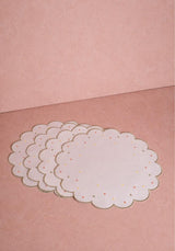 Casa by Josephine Jenno Scalloped Garden Round Placemats - Set of 4