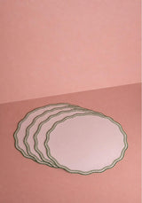 Casa by Josephine Jenno Smart Green Trim Placemats - Set of 4