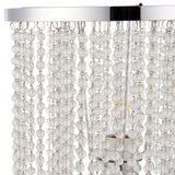 Pagazzi Rain Polished Chrome Table Lamp with Glass Droplets