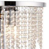 Pagazzi Rain Polished Chrome Wall Light with Crystal Droplets