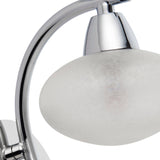 Pagazzi Sion 1 Light Polished Chrome Indoor Wall Light Frosted Glass