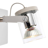 Pagazzi Errol 1-Light Polished Chrome & White Spotlight Ceiling Light