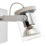 Pagazzi Errol 1-Light Polished Chrome & White Spotlight Ceiling Light