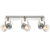 Pagazzi Errol Light Polished Chrome White Bar Spotlight Ceiling Light