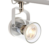 Pagazzi Errol Light Polished Chrome White Bar Spotlight Ceiling Light