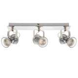 Pagazzi Errol Light Polished Chrome White Bar Spotlight Ceiling Light
