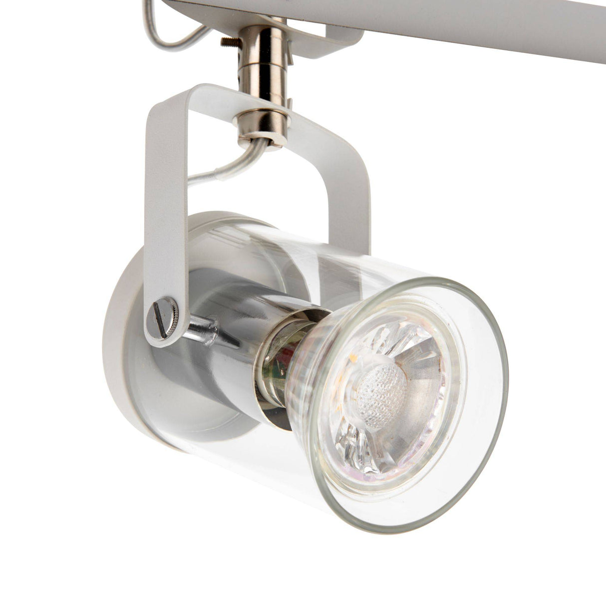 Pagazzi Errol Light Polished Chrome White Bar Spotlight Ceiling Light