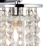 Pagazzi Felecia 1 Light Polished Chrome Wall Light Crystal Detailing