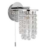 Pagazzi Felecia 1 Light Polished Chrome Wall Light Crystal Detailing