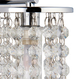 Pagazzi Felecia 1 Light Polished Chrome Wall Light Crystal Detailing
