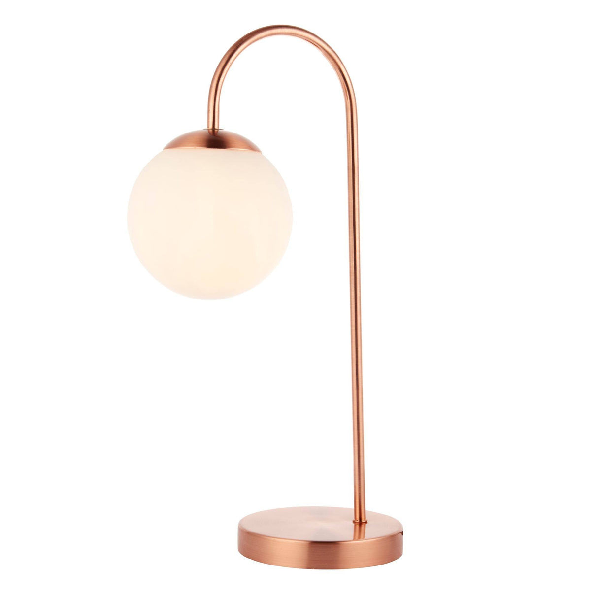 Pagazzi Gerda 50cm Copper Table Lamp with Opal Glass Shade