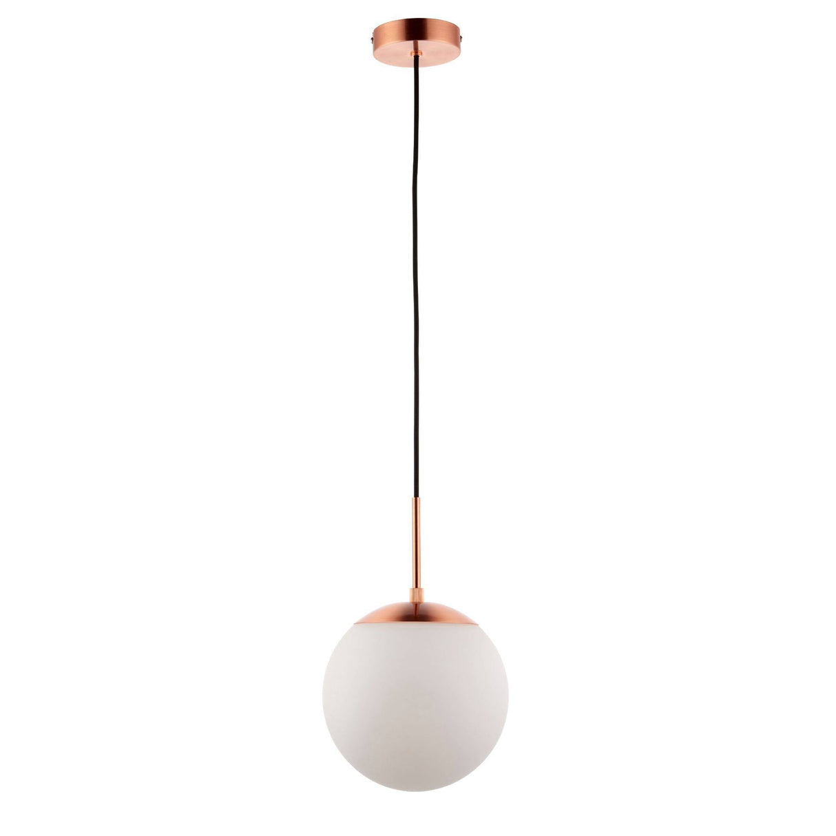 Pagazzi Gerda 1 Light Copper Ceiling Light Pendant Opal Glass