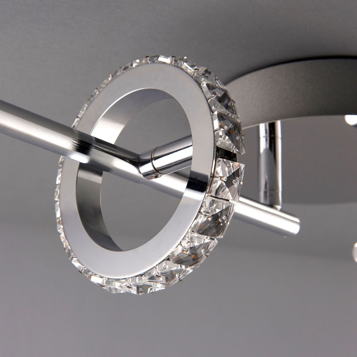 Pagazzi Alexa 4-Spot Polished Chrome Crystal LED Ceiling Bar