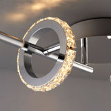 Pagazzi Alexa 4-Spot Polished Chrome Crystal LED Ceiling Bar