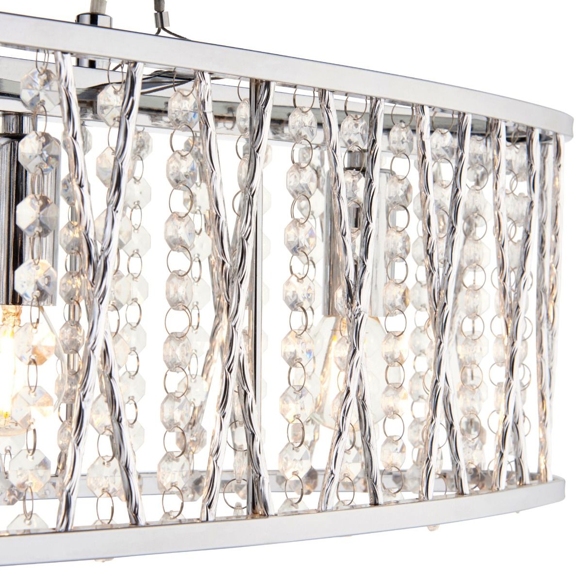 Pagazzi Marissa 4-Light Chrome Linear Ceiling Pendant