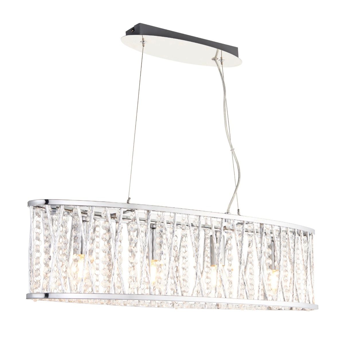 Pagazzi Marissa 4-Light Chrome Linear Ceiling Pendant