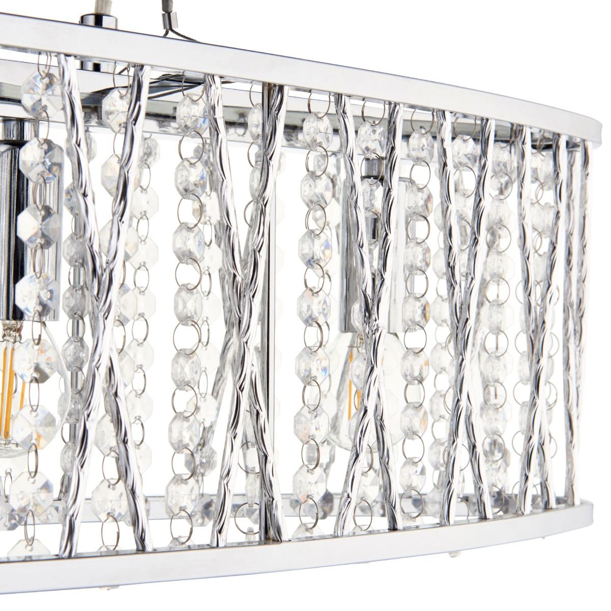 Pagazzi Marissa 4-Light Chrome Linear Ceiling Pendant