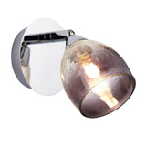 Pagazzi Colby 1 Light Polished Chrome and Smoked Glass Wall Light