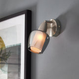 Pagazzi Kennen 1-Light Nickel & Smoked Glass Wall Light