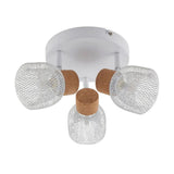 Pagazzi Modi 3 Light White Spot Plate Ceiling Light