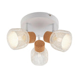 Pagazzi Modi 3 Light White Spot Plate Ceiling Light
