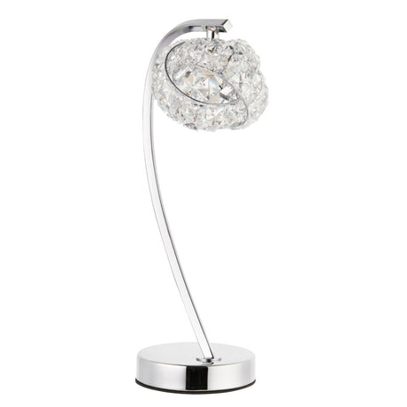 Pagazzi Monaco Chrome and Crystal Table Lamp