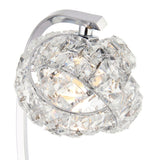 Pagazzi Monaco Chrome and Crystal Table Lamp