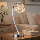 Pagazzi Monaco Chrome and Crystal Table Lamp