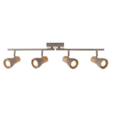 Pagazzi Stoneleigh 4 Light Concrete and Wood Effect Spotlight Bar