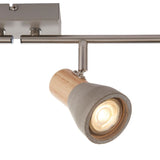 Pagazzi Stoneleigh 4 Light Concrete and Wood Effect Spotlight Bar
