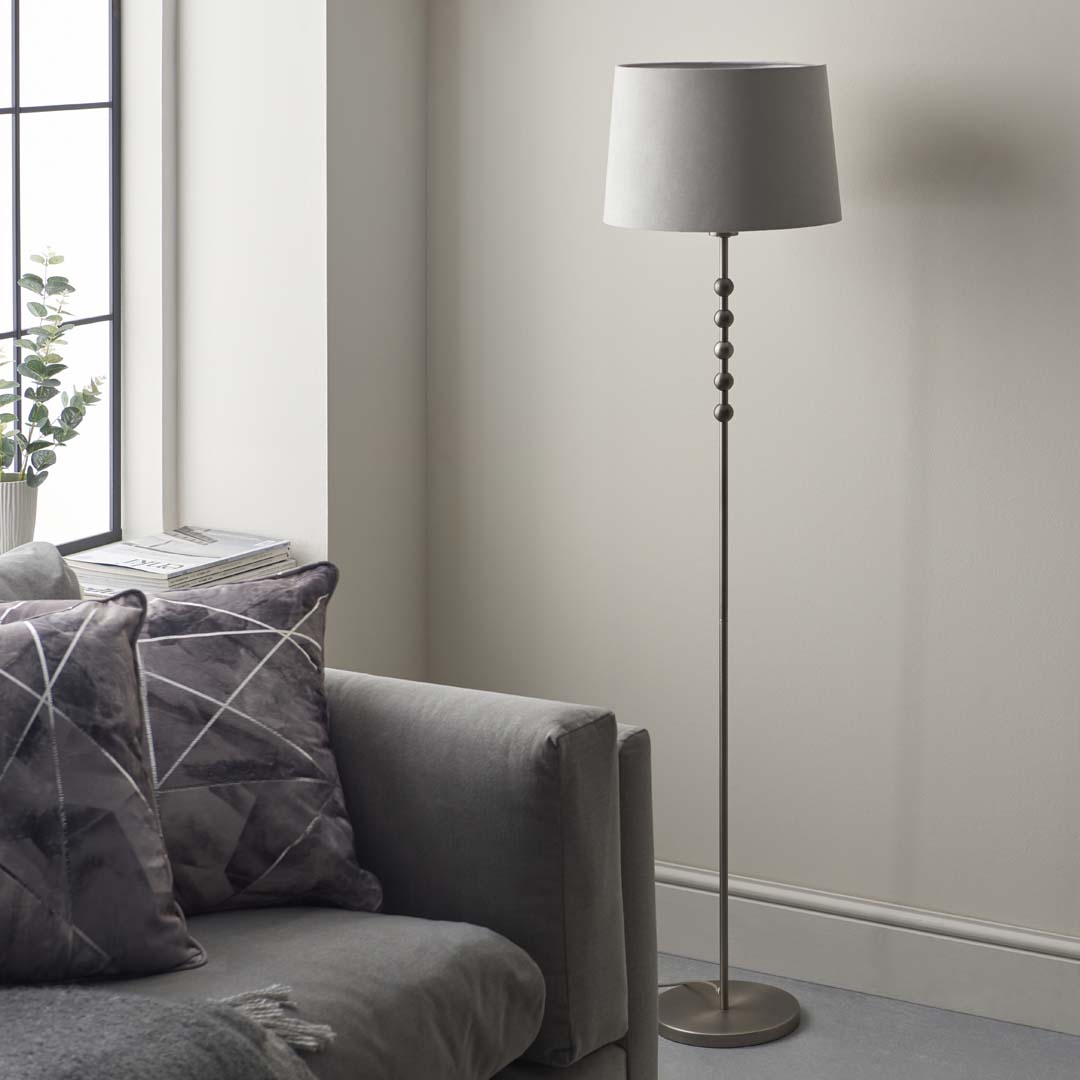 Pagazzi Bobble Aged Pewter Floor Lamp