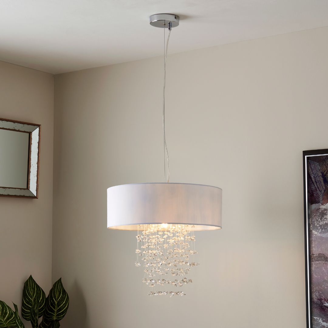 Pagazzi Arianna Silver & White Ceiling Pendant