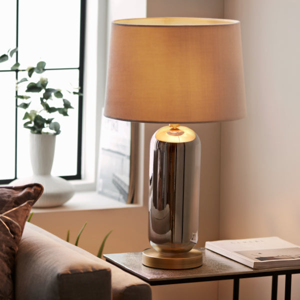 Pagazzi Lula Smoked Glass Touch Table Lamp
