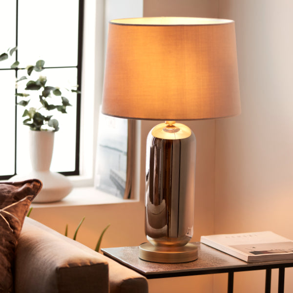 Pagazzi Lula Smoked Glass Touch Table Lamp