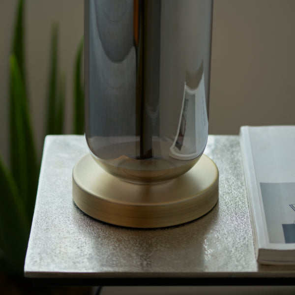 Pagazzi Lula Smoked Glass Touch Table Lamp