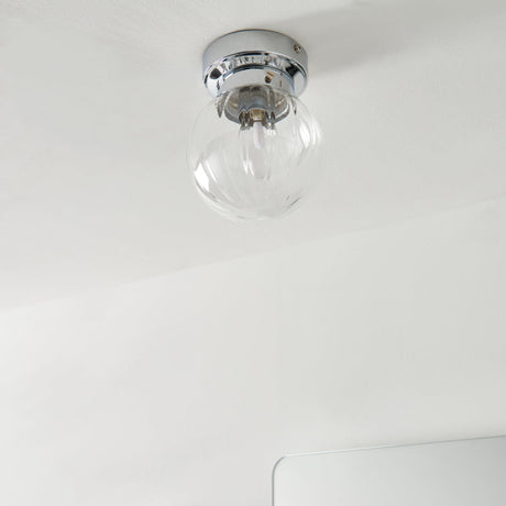 Pagazzi Amelie IP44 Polished Chrome Flush Ceiling Light