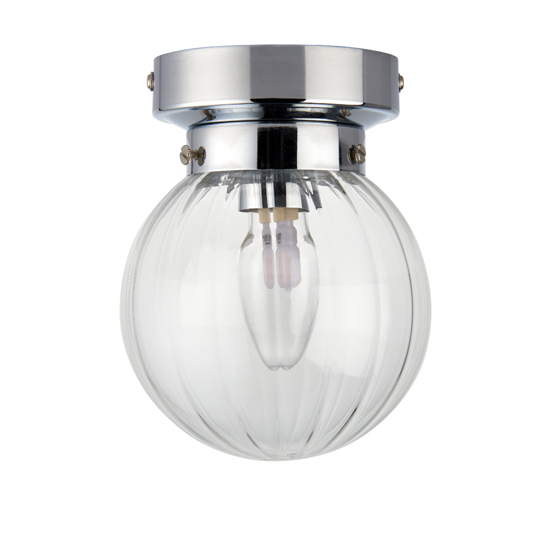 Pagazzi Amelie IP44 Polished Chrome Flush Ceiling Light