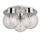 Pagazzi Amelie IP44 3 Light Flush Polished Chrome Ceiling Light