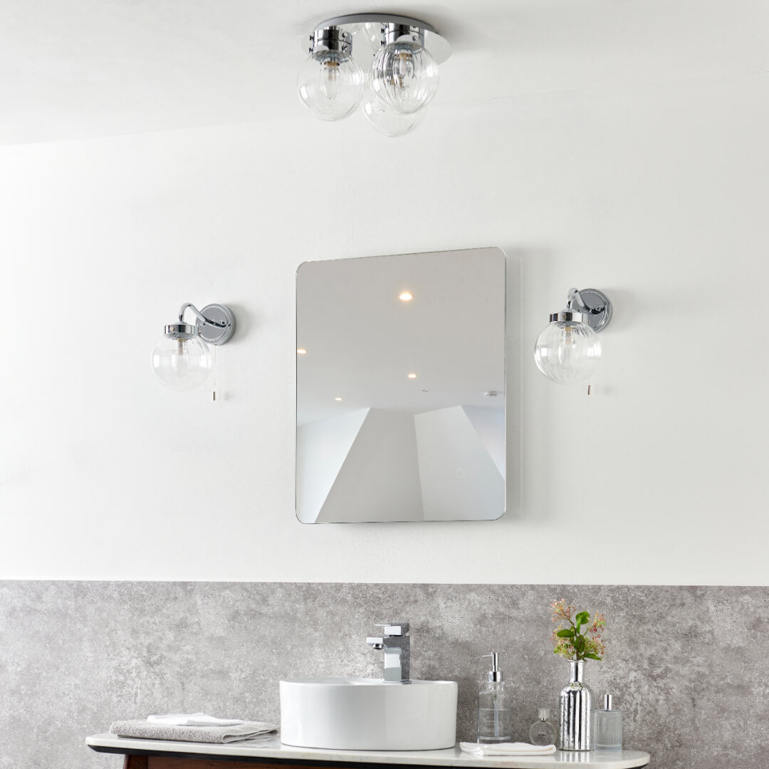 Pagazzi Amelie IP44 3 Light Flush Polished Chrome Ceiling Light