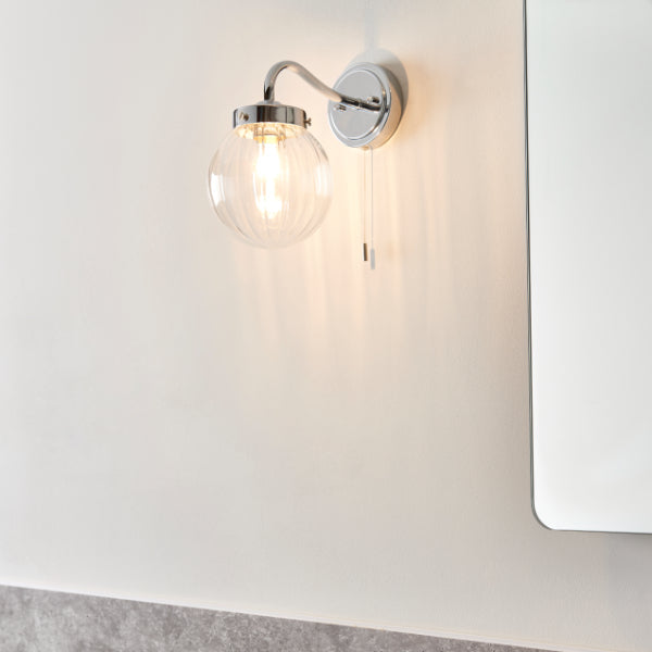 Pagazzi Amelie IP44 Polished Chrome Wall Light