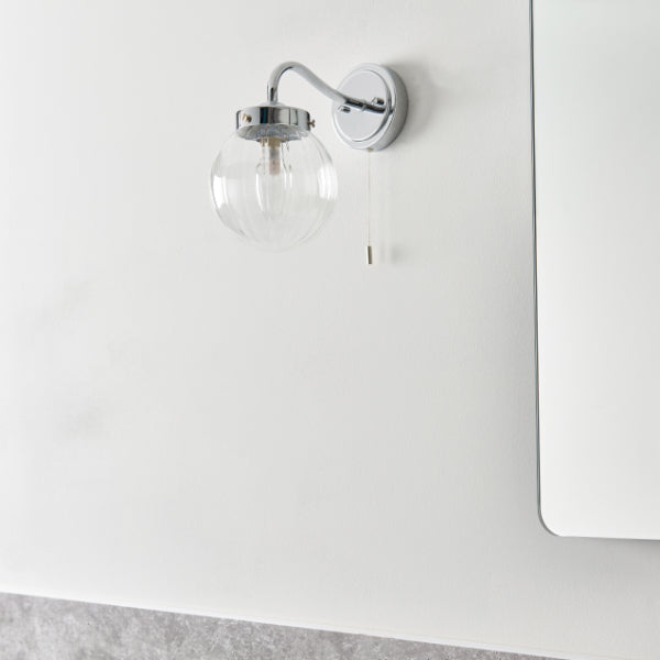 Pagazzi Amelie IP44 Polished Chrome Wall Light