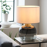 Pagazzi Jeni Smoked Glass Table Lamp