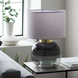 Pagazzi Jeni Smoked Glass Table Lamp